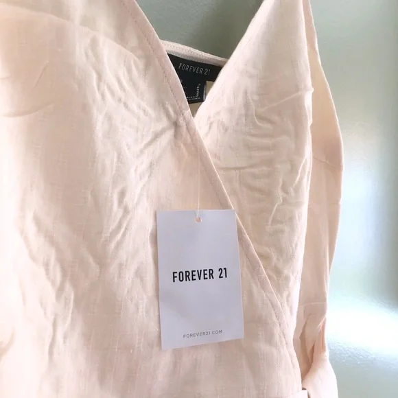 NWT - Forever 21 Cream Wrap Cami Mini Dress - Women’s Small - Picture 4 of 7